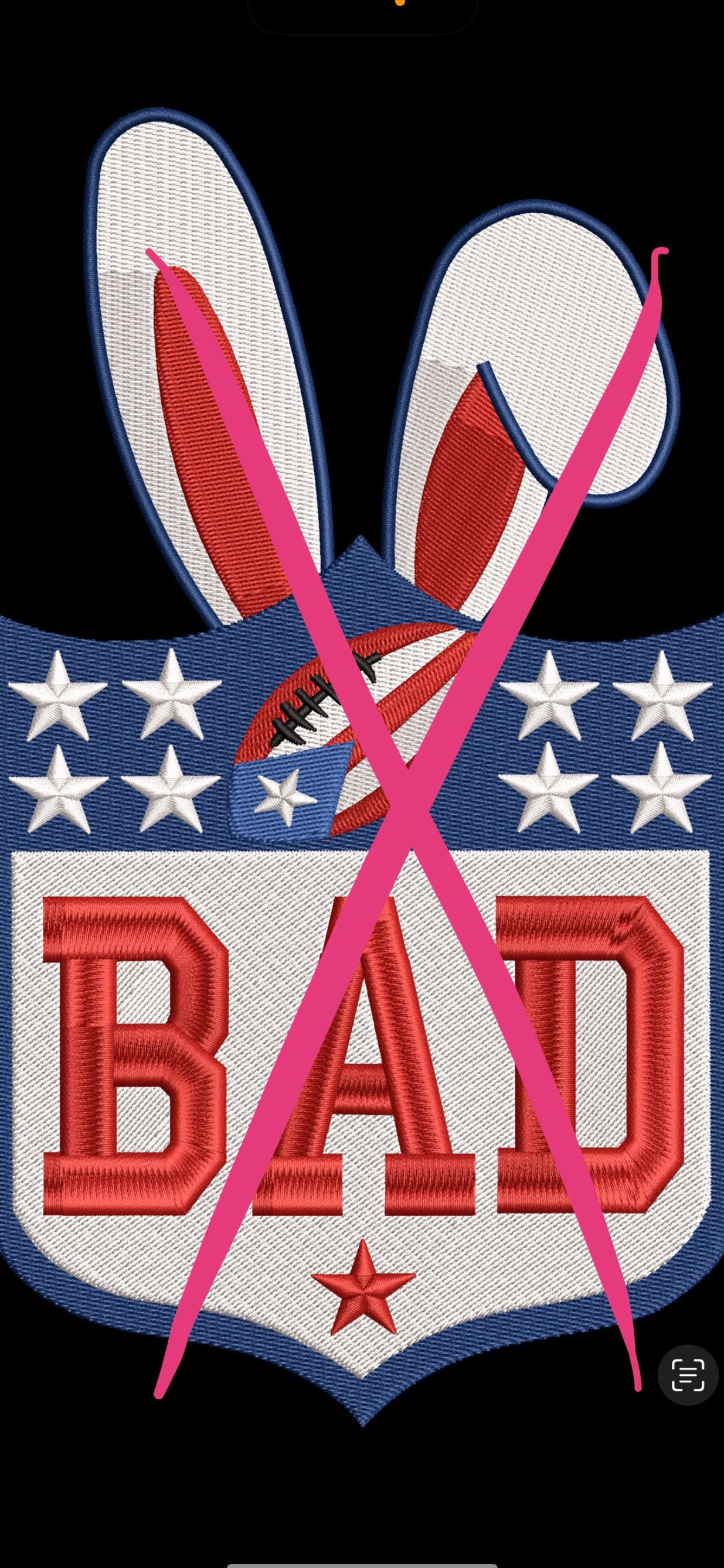 Bad Bunny Faux Embroidered