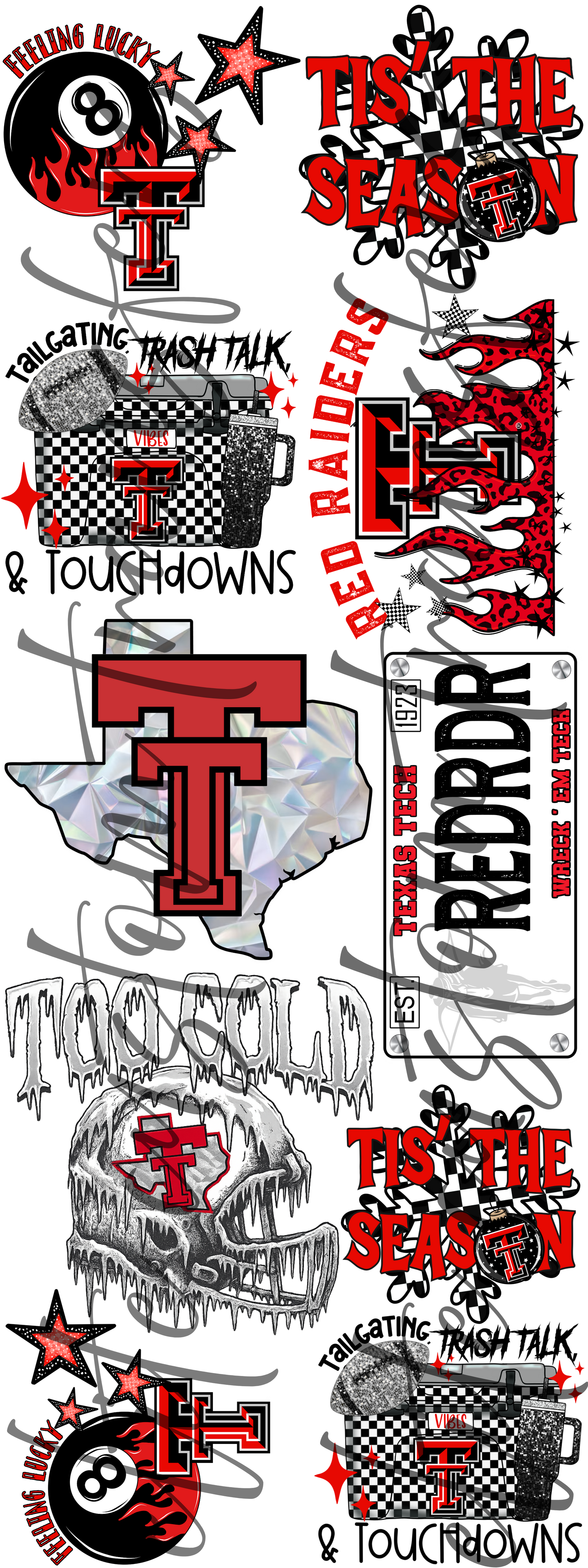 Texas Tech adult/os and youth 22.5"X60"