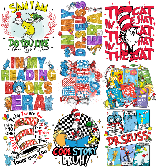 Dr Suess Gangsheet 22.5"X24"