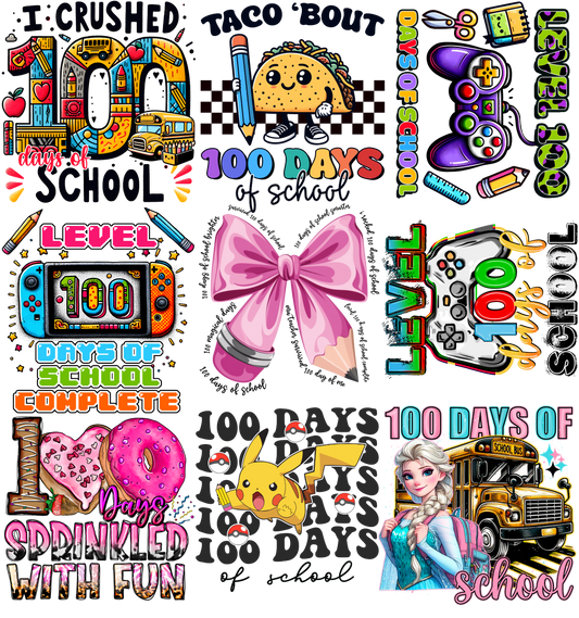 100 Days Gangsheet 22.5"X24"